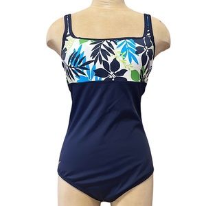 Speedo Swimsuit Navy Floral One Piece 14